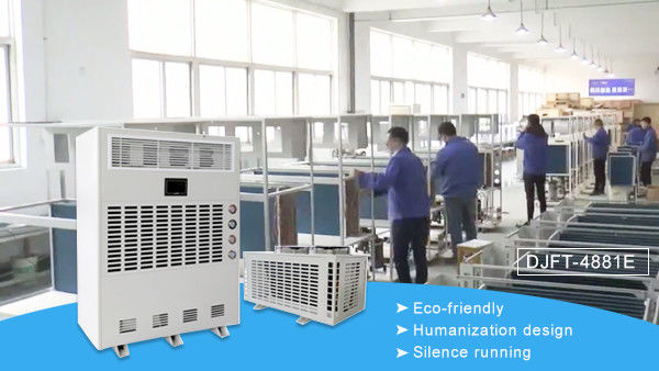 वेयरहाउस के लिए 15.8kw 20 किग्रा / एच स्प्लिट सिस्टम औद्योगिक वायु डीह्यूमिडिफ़ायर